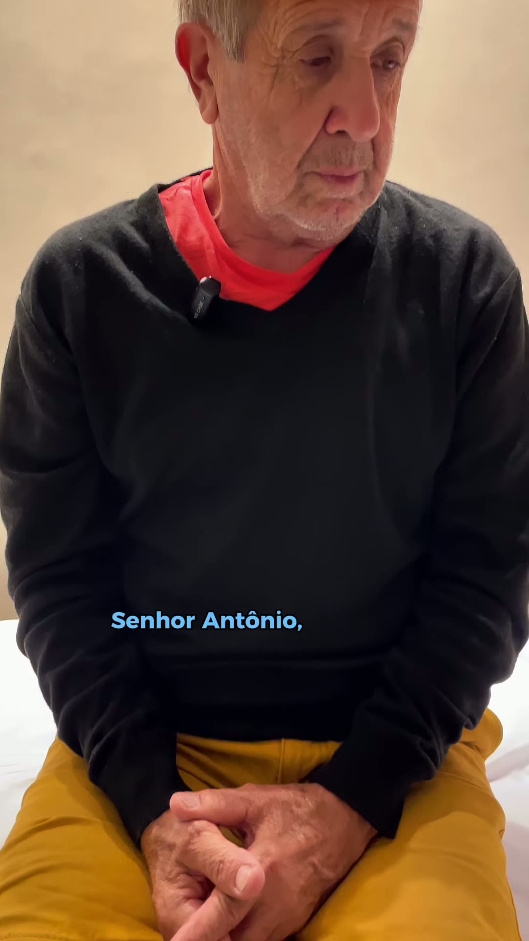 Capa do depoimento de Antônio